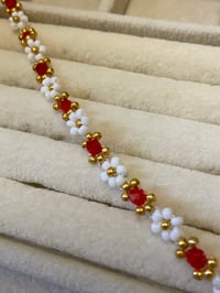 Image 2 of Ruby flower bracelet