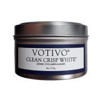 Votivo Candle | Clean Crisp White | 4 oz Tin