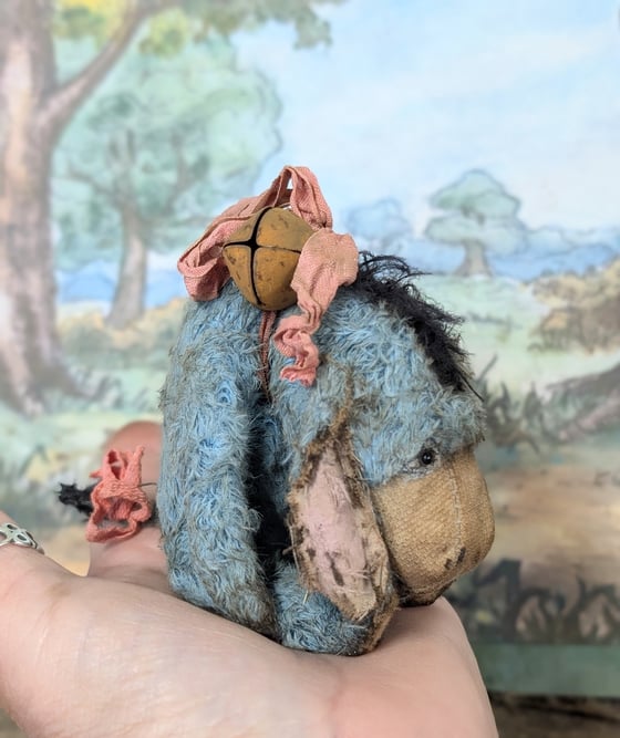 Image of "EEYORE" - Teenie-Weenie little classic vintage style Eeyore donkey by whendis bears.