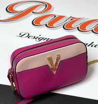 Image 4 of Versace Pink Purse With Gold Chain