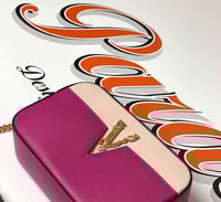 Image 5 of Versace Pink Purse With Gold Chain