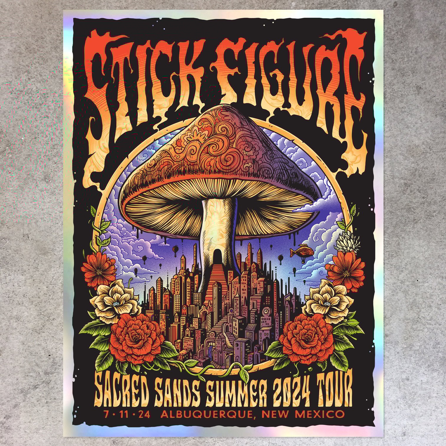 F4D Studios — Stick Figure Albuquerque Foil Posters