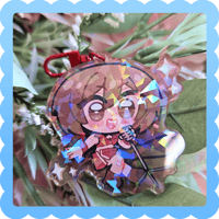 Image 1 of meiko ❄️ holographic acrylic charm