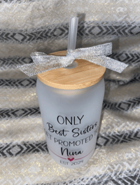 Image 3 of Frosted Glass Cup | Best Sister