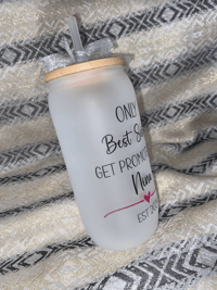 Image 4 of Frosted Glass Cup | Best Sister
