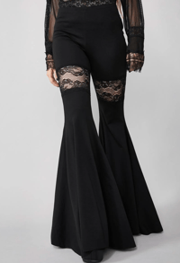 Image 2 of lace cut out wide bell bottoms