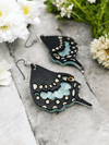 Black Swallowtail Butterfly Earrings