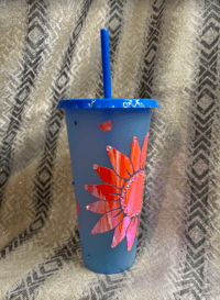 Image 2 of Changing Color Tumbler | Blessed