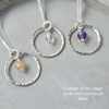 Amethyst Silver Circle Necklace