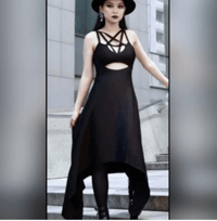 Image 3 of pentagram jagged edge flowy dress