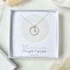 Fresh water pearl silver circle necklace