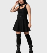 Image 2 of black skater dress