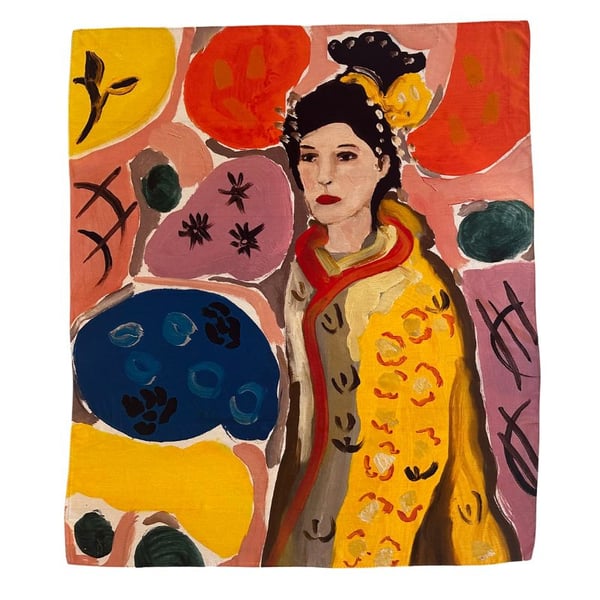 Image of Lady 2 Art Scarf by HUGO GUINNESS