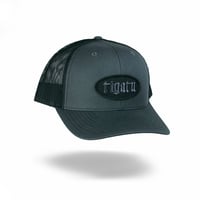 Image 1 of "Shop" Black - Charcoal/Black Curve Snapback