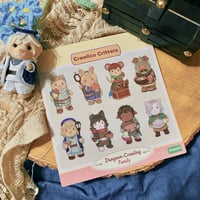 Image 1 of ⟡ Dungeon Meshi Calico Critter Sticker Sheet ⟡