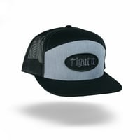 Image 1 of "Shop" Black - Heathered Grey/Black Flatbill Snapback