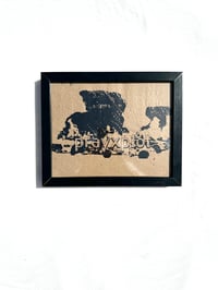 Image of “fire starter” hand silkscreened framed print 