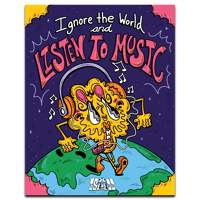 LISTEN TO MUSIC - Print