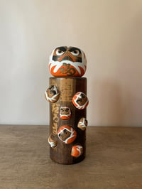 Image 1 of Wooden Daruma Tower with 7 baby daruma dolls