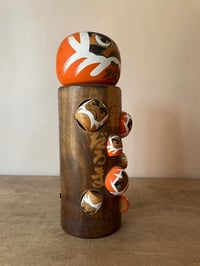 Image 2 of Wooden Daruma Tower with 7 baby daruma dolls