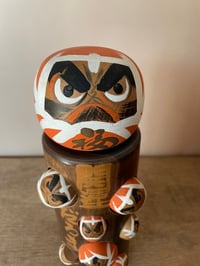 Image 4 of Wooden Daruma Tower with 7 baby daruma dolls