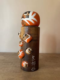 Image 5 of Wooden Daruma Tower with 7 baby daruma dolls