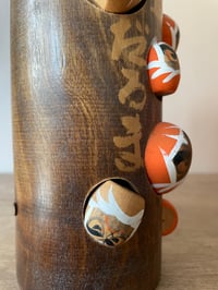 Image 7 of Wooden Daruma Tower with 7 baby daruma dolls