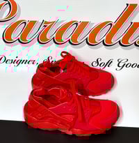 Image 1 of Nike Air Huarache Triple Red Sneaker (Youth Size 7)