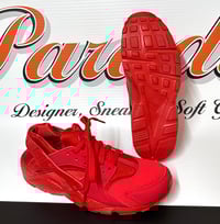 Image 3 of Nike Air Huarache Triple Red Sneaker (Youth Size 7)