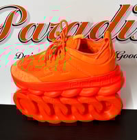 Image 2 of Versace Chain Reaction 'Orange Fluo' Sneaker (Mens Size 11.5)