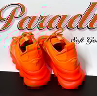 Image 4 of Versace Chain Reaction 'Orange Fluo' Sneaker (Mens Size 11.5)