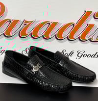 Image 1 of Versace Black Leather Driver Loafers (Mens Size 11)