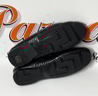 Image 3 of Versace Black Leather Driver Loafers (Mens Size 11)