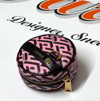 Image 2 of Versace Pink La Greca Signature Round Pouch