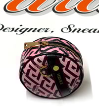 Image 3 of Versace Pink La Greca Signature Round Pouch