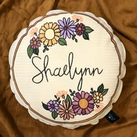Image 4 of Personalised Round Script Name Cushion