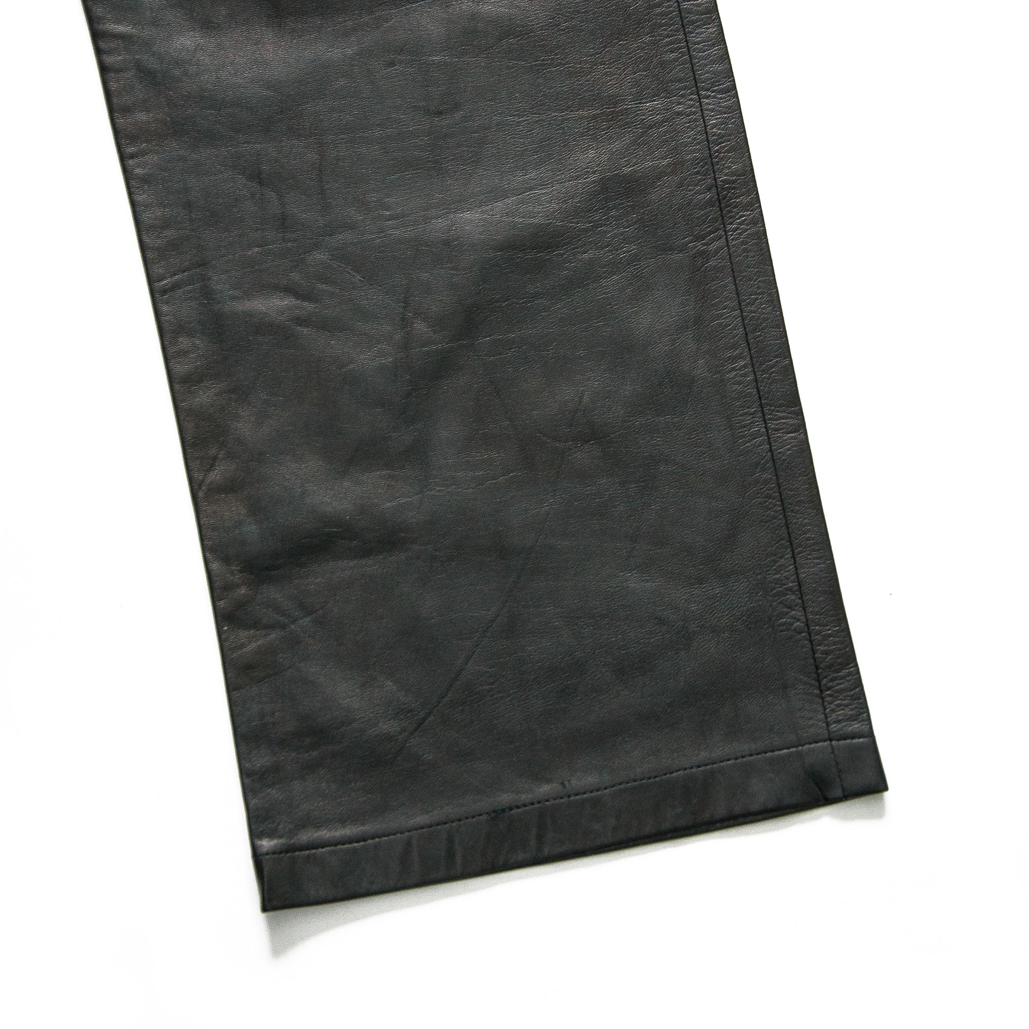 Image of Gianni Versace Men's Black Leather Trousers 
