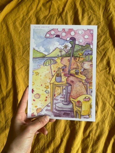Capivaras Cerva illustration Print Image 2