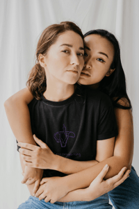 Image 1 of ovary / shirt / purple & black