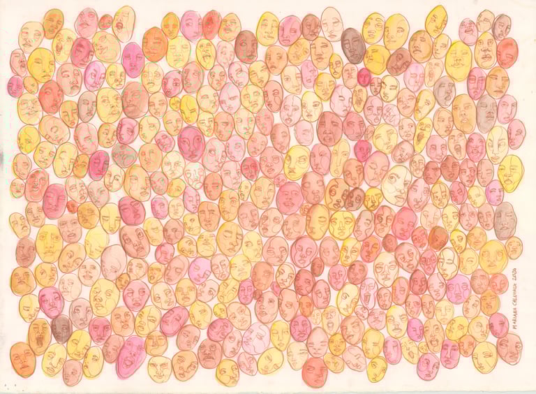 Faceless Strangers Print