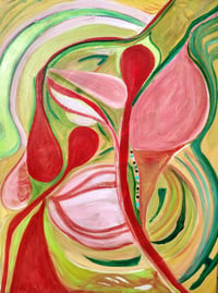 Birthday. Abstract Impressionism. Acrilic on canvas. Original painting. Print is available.