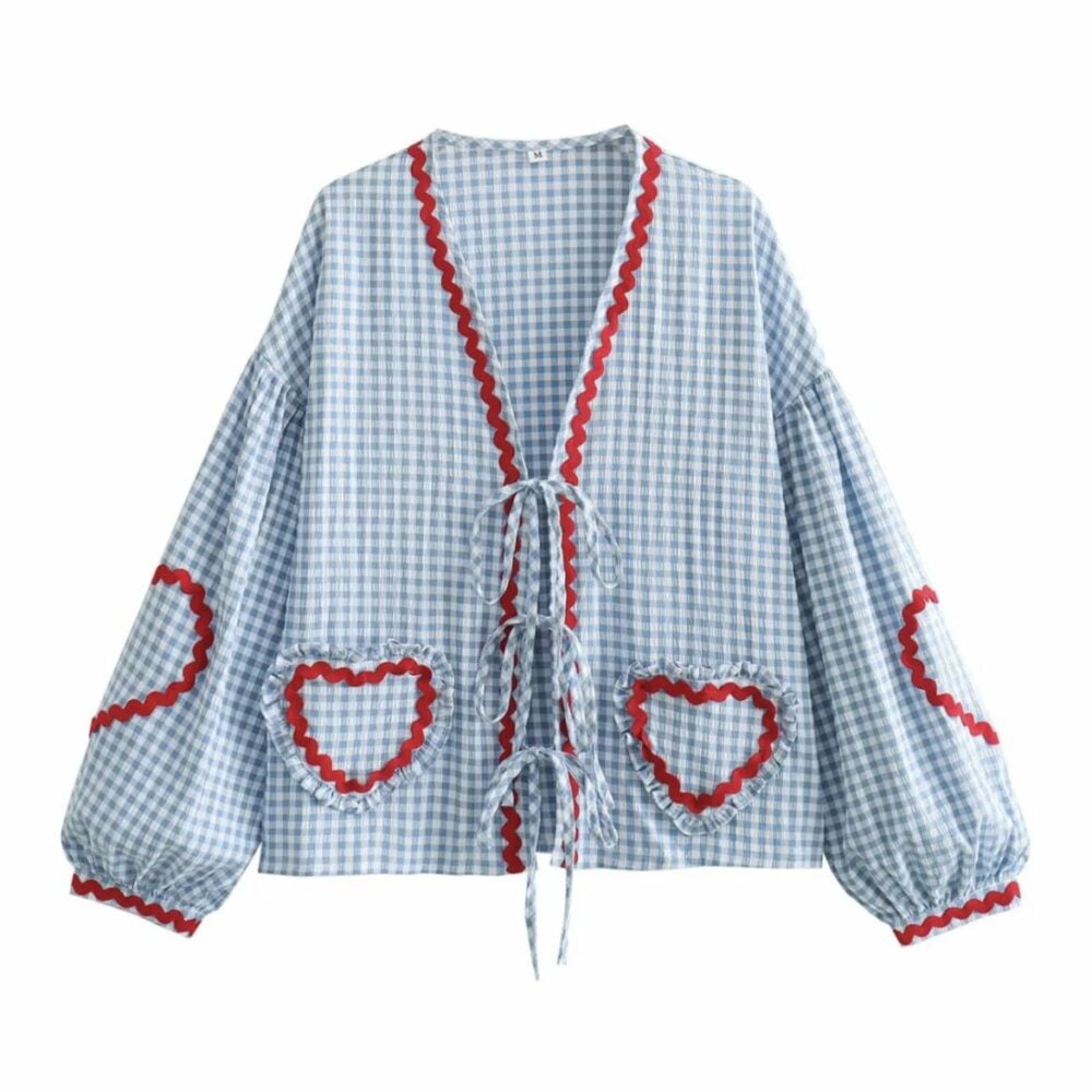Image of Blue sweetheart blouse ๐