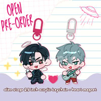 Image 1 of [PRE-ORDER] ALIEN STAGE HEART MAGNET KEYCHAIN