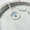 Aquamarine Double Circle Necklace