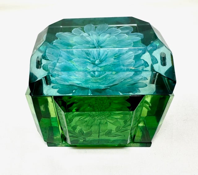 Image of Mini Victorian Lucite Box- New Two Toned Version!