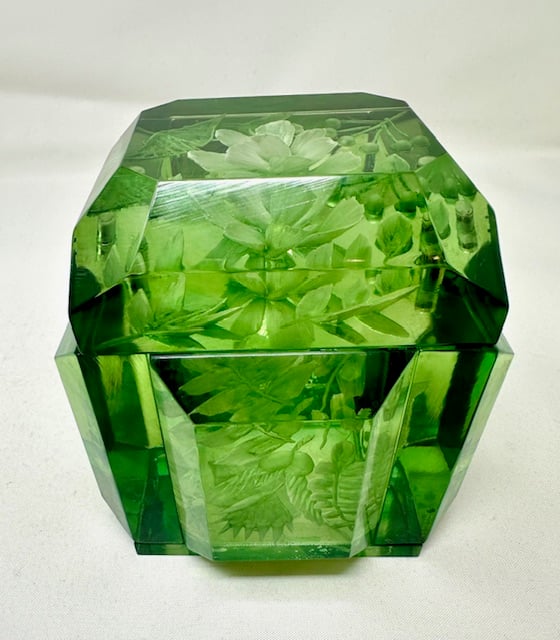 Image of The Classic- Lucite Box in Grass Green