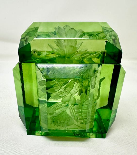 Image of The Classic- Lucite Box in Grass Green