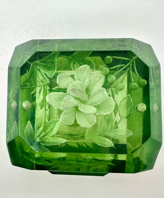 Image of The Classic- Lucite Box in Grass Green