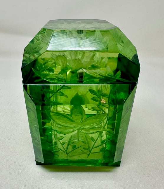 Image of The Classic- Lucite Box in Grass Green