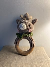 Image 1 of Handcrafted Crochet Deer Rattle